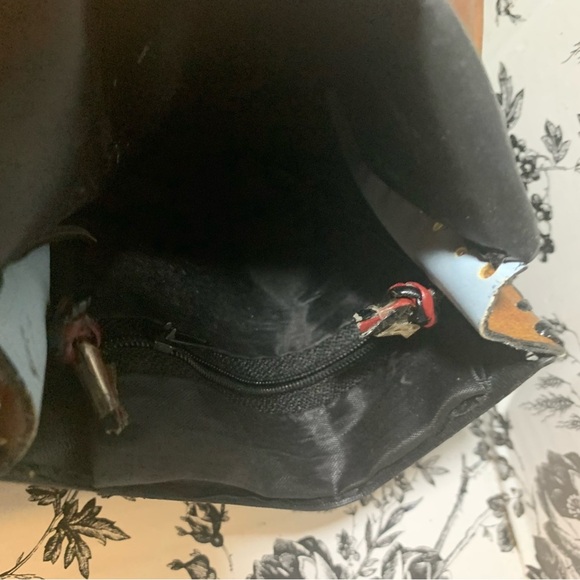 Leather side cross bag with rope strap - Picture 5 of 6